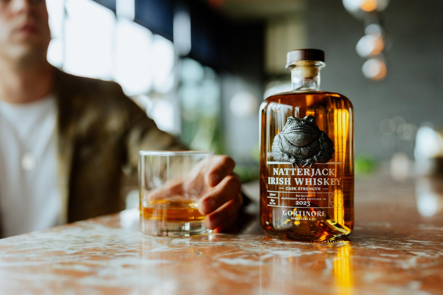 Whiskey at the Sorek bar during a wedding consultation